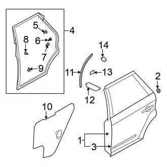 New Fits Nissan, Rear Door Seal Clip - Part # 80850CA001