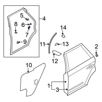 New Fits Nissan, Rear Door Seal Clip - Part # 80850CA002