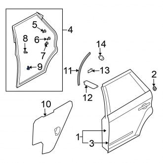 New Fits Nissan, Front Right Door Seal Clip - Part # 0155309301
