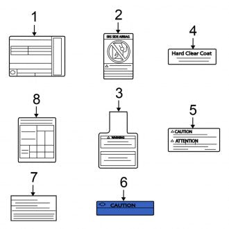 New Fits Nissan, Caution Label - Part # 99053CA000