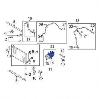 New OEM A/C Compressor Fits, 2008-2015 Nissan Rogue - Part # 92600-JM01E