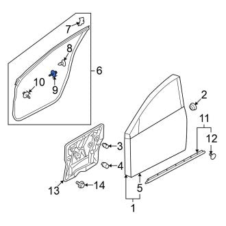 New Fits Nissan, Left Door Seal Clip - Part # 80851JM02A
