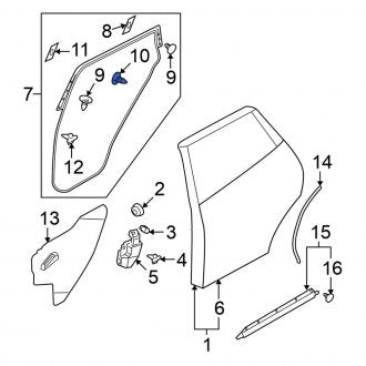 New Fits Nissan, Left Door Seal Clip - Part # 80850JM00D