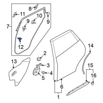 New Fits Nissan, Left Door Seal Clip - Part # 82851JM01A
