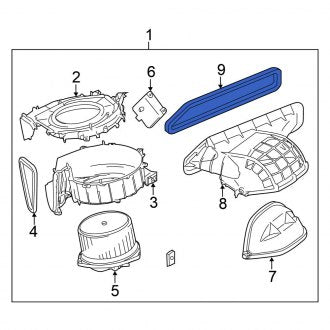 New Fits Nissan, HVAC Air Inlet Housing Seal - Part # 27288JN20A