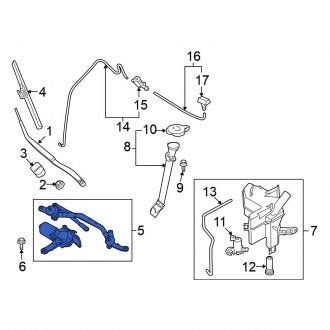 New OEM Windshield Wiper Motor Fits, 2009-2014 Nissan Murano - Part # 28800-1AA0B