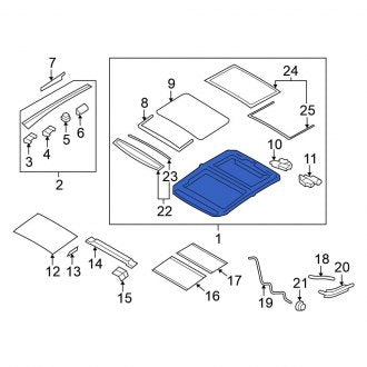 New OEM Sunroof Frame Fits, 2009-2012 Nissan Murano - Part # 91201-1V42A