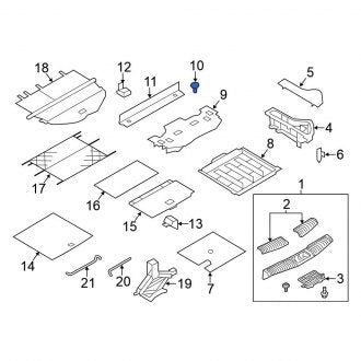 New Fits Nissan, Trunk Trim Panel Clip - Part # 0155300041