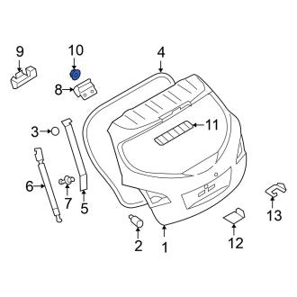 New Fits Nissan, Liftgate Hinge Cover Clip - Part # 63848AQ10A