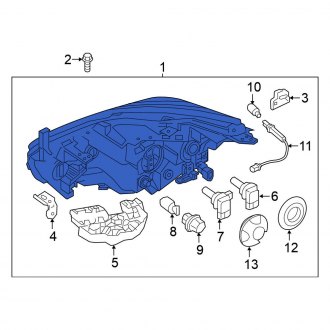 New OEM Front Right Headlight Assembly Fits, 2017-2018 Nissan Murano - Part # 26010-5AA9C