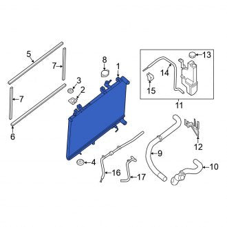 New OEM Radiator Fits, 2015-2024 Nissan Murano - Part # 21460-5AA0C