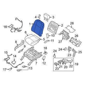 New OEM Front Right Seat Back Assembly Fits, 2015-2017 Nissan Murano - Part # 87600-5AB6C