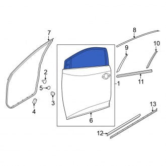 New OEM Front Right Door Shell Fits, 2015-2024 Nissan Murano - Part # 80100-5AA0A