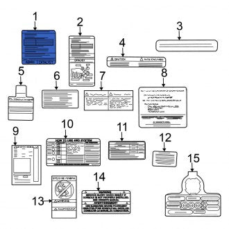 New Fits Nissan, Emission Label - Part # 14805ZZ50A