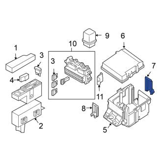 New Fits Nissan, Right Fuse Box Cover - Part # 243827S310