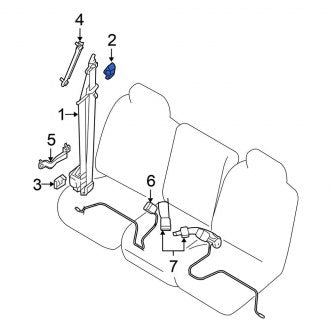 New Fits Nissan, Front Upper Seat Belt Anchor Plate Cover - Part # 878447S002