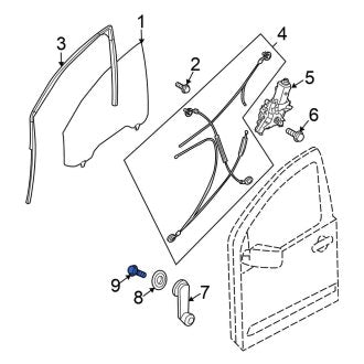 New Fits Nissan, Front Window Crank Handle Screw - Part # 011230001U