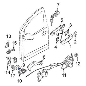 New Fits Nissan, Interior Door Handle Bezel Cap - Part # 80676ZR00A