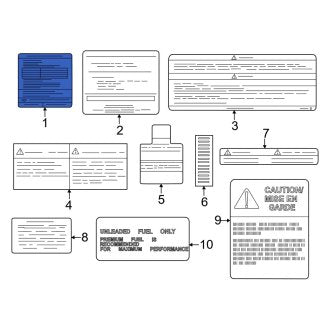 New Fits Nissan, Emission Label - Part # 148059FV2D