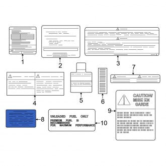 New Fits Nissan, A/C System Information Label - Part # 27090EZ40A