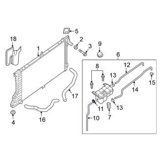 New Fits Nissan, Engine Coolant Reservoir Hose Clamp - Part # 1643956S0A