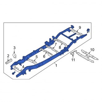 New OEM Frame Rail Fits, 2020-2024 Nissan Titan - Part # 50100-9FV1B