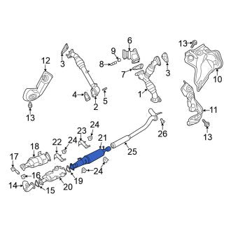 New OEM Catalytic Converter Fits, 2016-2019 Nissan Titan XD - Part # 208S2-EZ40C