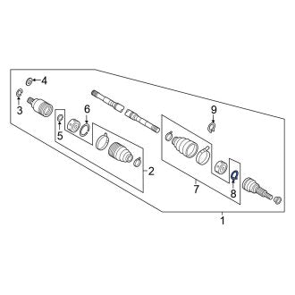 New Fits Nissan, Outer CV Joint C-Clip - Part # 39234CA000