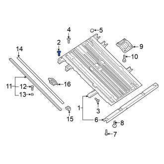 New Fits Nissan, Front Truck Bed Floor Bolt - Part # 904973S502