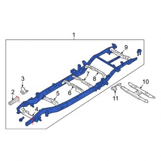 New OEM Frame Rail Fits, 2018-2019 Nissan Titan XD - Part # 50100-EZ41B