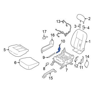 New Fits Nissan, Front Left Inner Seat Back Recliner Adjustment Mechanism Cover - Part # 874053TA0D