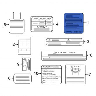 New Fits Nissan, Emission Label - Part # 148059JE0A