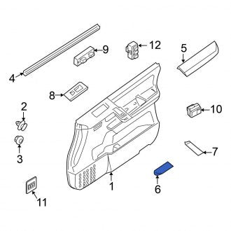 New Fits Nissan, Rear Left Interior Door Handle Trim - Part # 806837S001