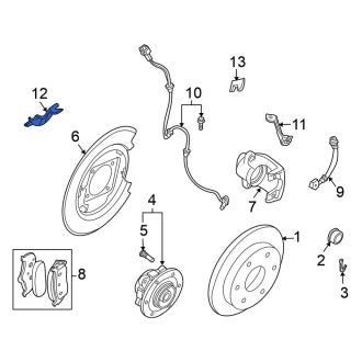 New Fits Nissan, Rear Left ABS Wheel Speed Sensor Bracket - Part # 479607S002