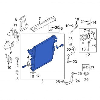 New OEM Radiator Fits, 2024 Nissan Armada - Part # 21410-6JR0B