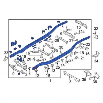 New OEM Frame Rail Fits, 2017-2024 Nissan Armada - Part # 50100-1LA2A
