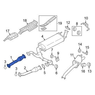 New OEM Rear Right Catalytic Converter Fits, 2019-2020 Nissan Armada - Part # 200A0-6GW0E