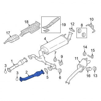 New OEM Rear Left Catalytic Converter Fits, 2019-2020 Nissan Armada - Part # 200A0-6GW1E