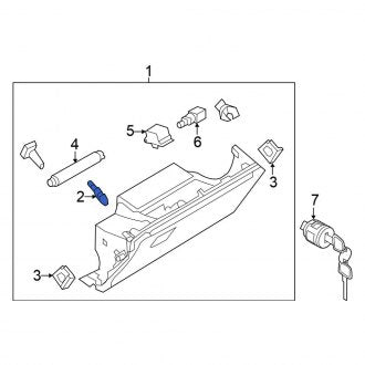 New Fits Nissan, Front Glove Box Door Bumper - Part # 685194U000