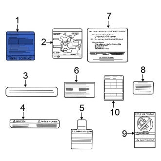 New Fits Nissan, Emission Label - Part # 14805ZP55A