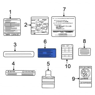 New Fits Nissan, Caution Label - Part # 99075EA30B