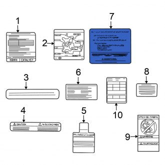 New Fits Nissan, Engine Decal - Part # 990A29BF0A