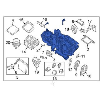 New OEM HVAC Unit Case Assembly Fits, 2014-2017 Nissan Frontier - Part # 27210-9BA2C