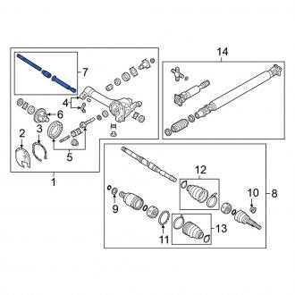 New OEM Rear Right Drive Axle Shaft Fits, 2013-2024 Nissan Frontier - Part # 38162-EB45B