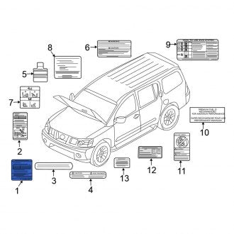 New Fits Nissan, Emission Label - Part # 14805ZL90E