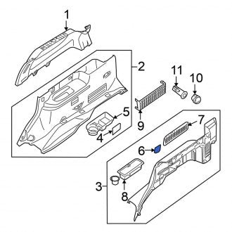 New Fits Nissan, Left Quarter Panel Trim Cap - Part # 84949ZS30A