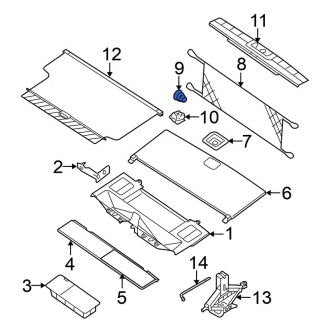 New Fits Nissan, Rear Upper Tie Down Hook - Part # 849377S614