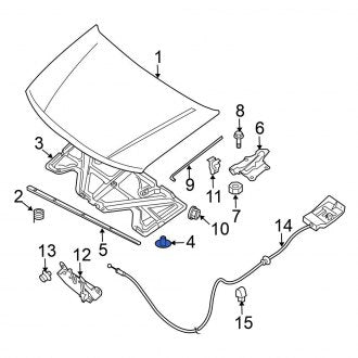 New Fits Nissan, Hood Insulation Pad Clip - Part # F584630F00