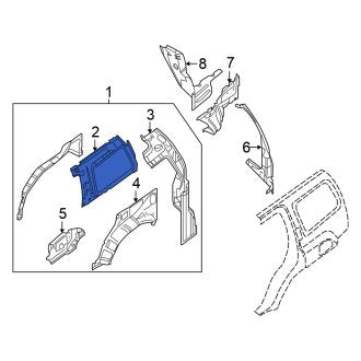 New OEM Rear Left Inner Quarter Panel Fits, 2005-2015 Nissan Xterra - Part # 76751-EA030