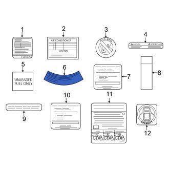 New Fits Nissan, Tire Information Label - Part # 990903JA0A